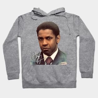 Denzel Washington Signed Portrait Hoodie